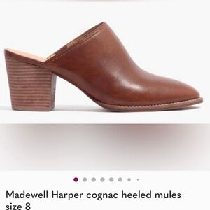 Madewell Harper Brown Leather Mules
